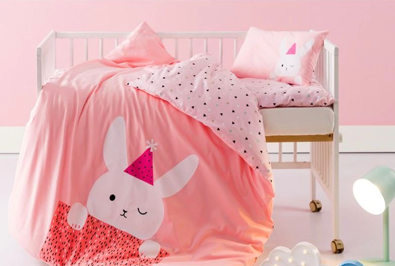 3pcs Cotton Crib Cartoon Bedding Set For Newborn Toddlers Boo