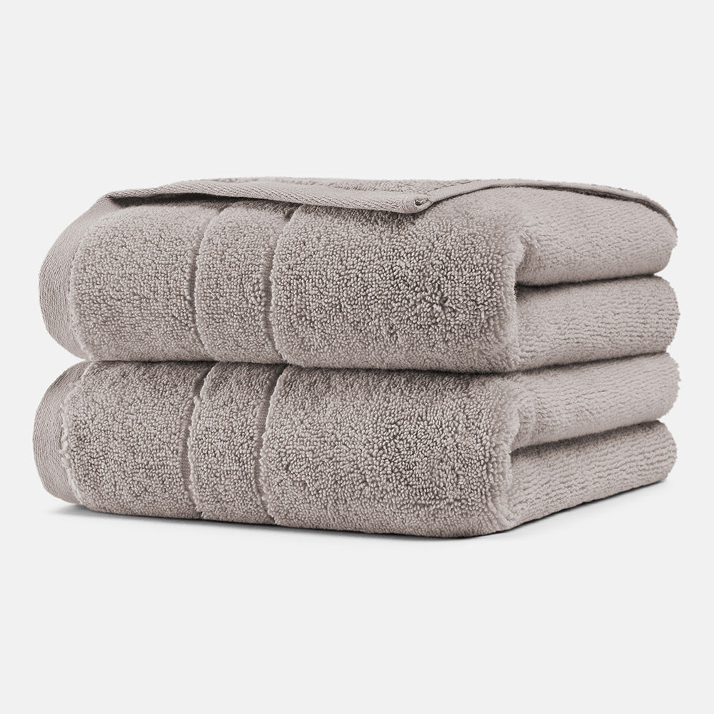 Luxury 750gsm 100% Cotton Thick Fluffy Pale Grey Silver Towels & Bundle Set 
