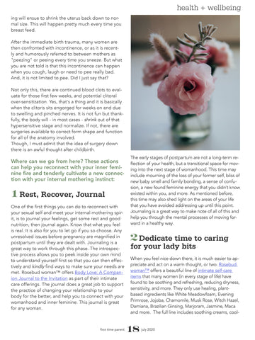 Health and wellbeing article - rest, recover, journal