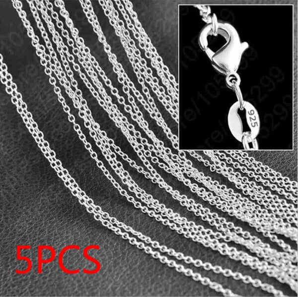 

Silver "O" Shaped Chain Necklace (18 inch)