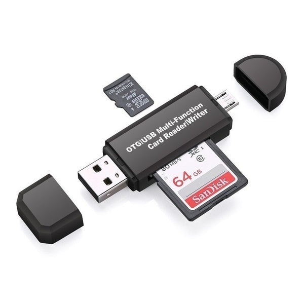 

Multifunctional Otg Card Reader Micro Sd / Sd Card / Usb Reader (black)