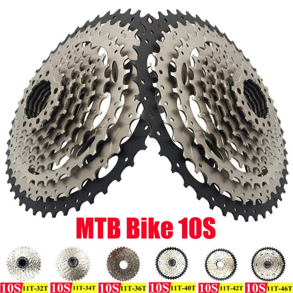 

MTB Mountain Bike Freewheel 10 Speed Wide Ratio Bicycle Cassette Sprockets for Shimano 11T-32T/11T-34/11T-40T/T11-42T/11T-46T (10S 11T-34T)