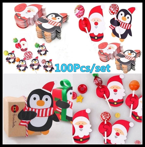 

Christmas Lollipop Sticks Paper Candy (100Pcs Penguins)
