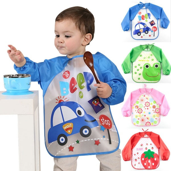 

Lovely Baby Bibs Infant Long Sleeve Waterproof Apron (O)