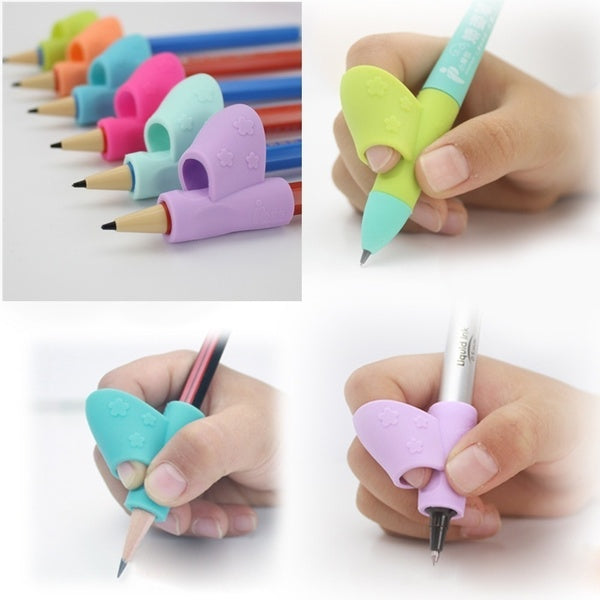 

3/6/15PCS Children Pencil Holder Writing Aid Grip Posture Correction Tool with Random Color (12 PCS)