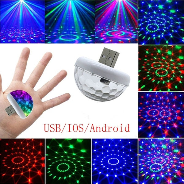 

NEW RGB LED Small Magic Ball Lights Kit (Fit for USB & Android & Apple) (USB)