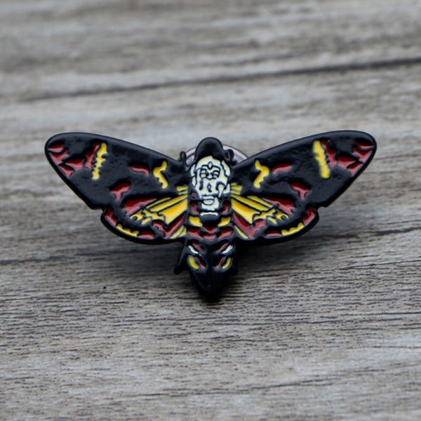 

L1341 The Silence of the Lambs Butterfly Metal Brooches and Pins Enamel Pin for Backpack/Bag/Clothes Badge Brooch T-shirt Collar Jewelry 1pcs