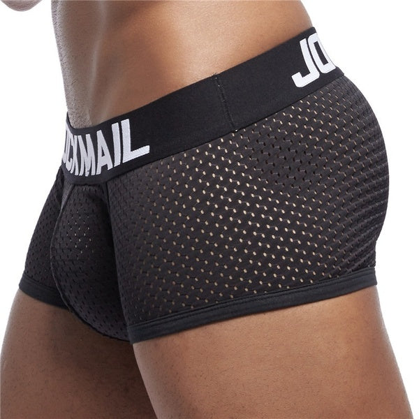 

Men's Sport Comfort Breathable Mesh Underwear Briefs (L / black)