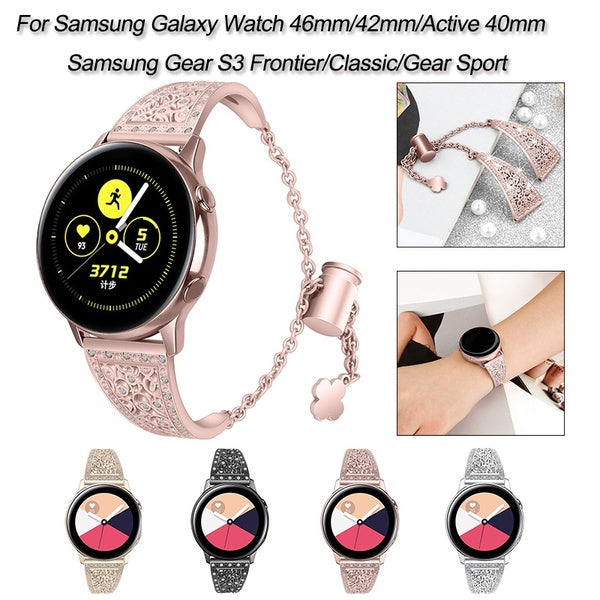 

Women's Galaxy Smart Watch Metal Wrist Band Bracelet (46mm) (for Samsung Galaxy Watch 46mm / rosepink)