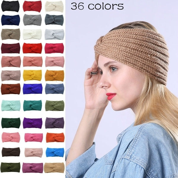 

36 Colors Handmade Knitted Soft Elastic Headbands (35)