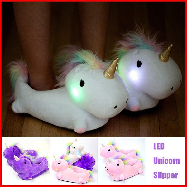 

Winter Unicorn Slippers (US 10(With LED Light) / white)