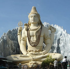 Statue of Shiva performing yogic meditation in Padmasana