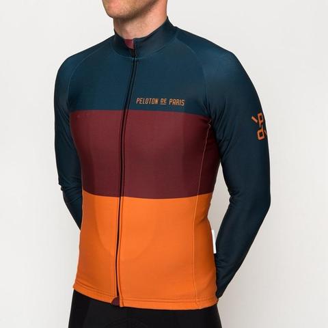  Peloton De Paris Tricolore Anthracite Domestique Long Sleeve Jersey