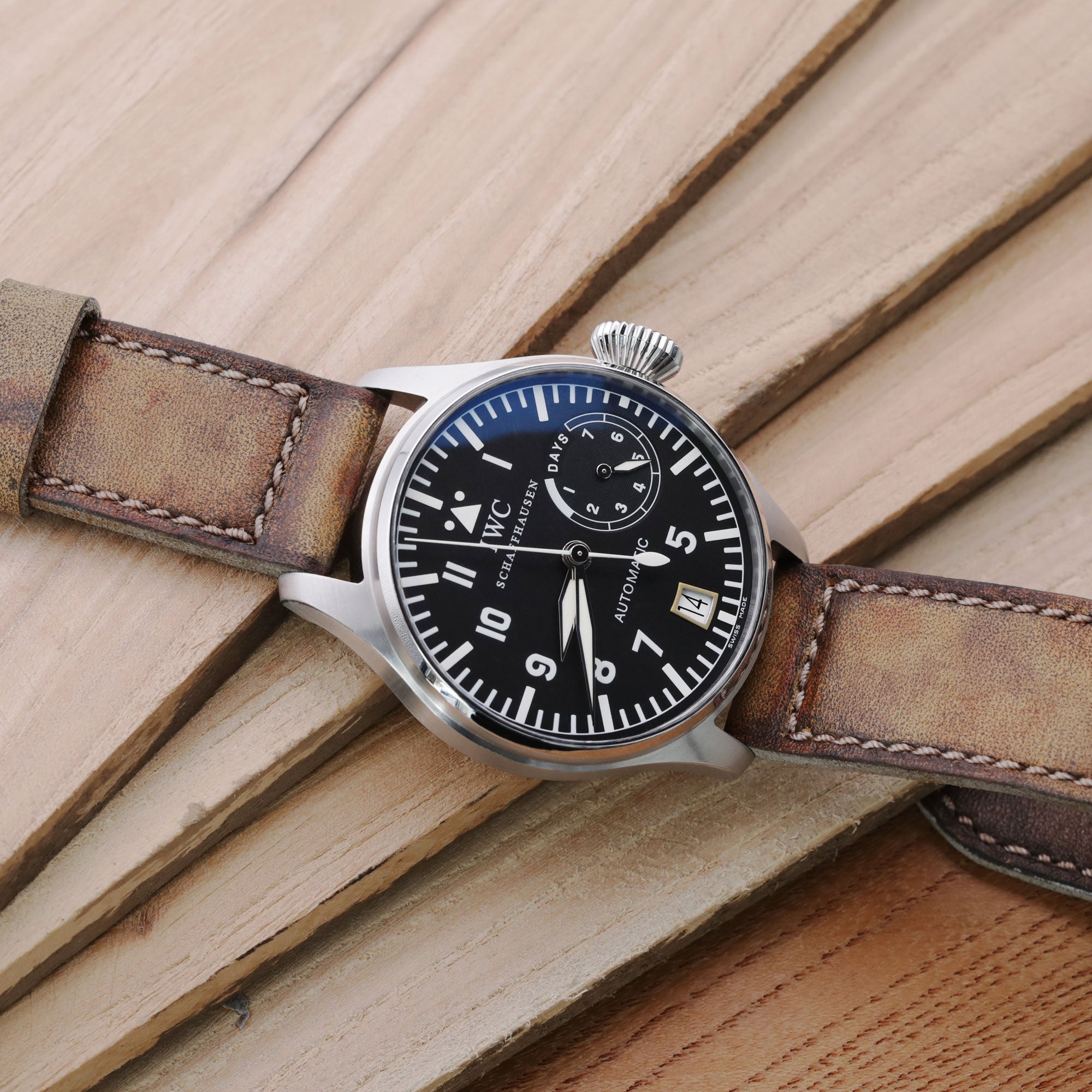 22mm Gunny X MT MISSION POSSIBLE 1 (MP1) Series Vintage Brown Leather Watch Strap Strapcode Watch Bands