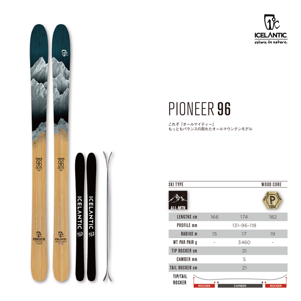 icelantic PIONEER 96 166cm 板のみ | www.mxfactory.fr