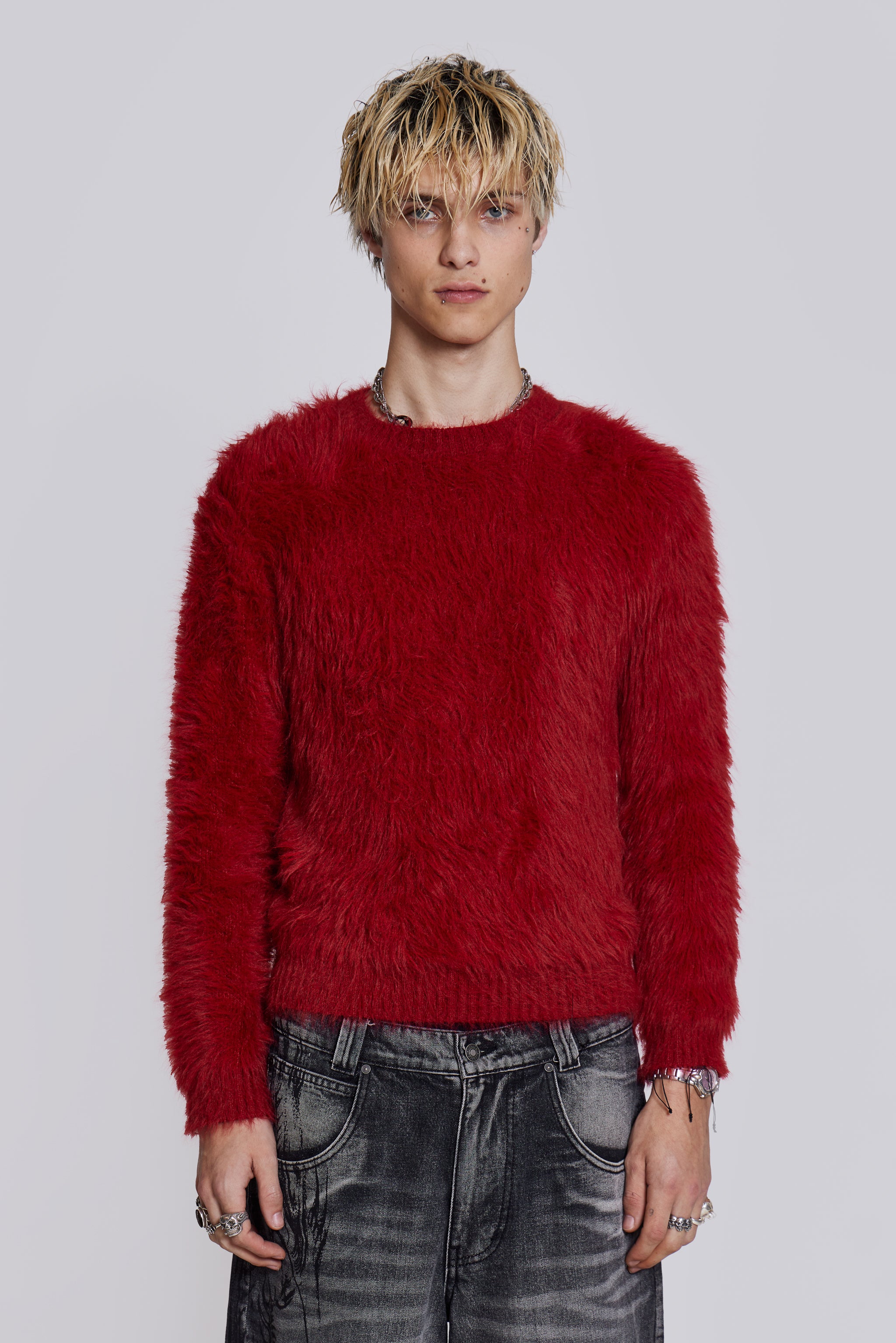 Red Ominous Knit Jumper