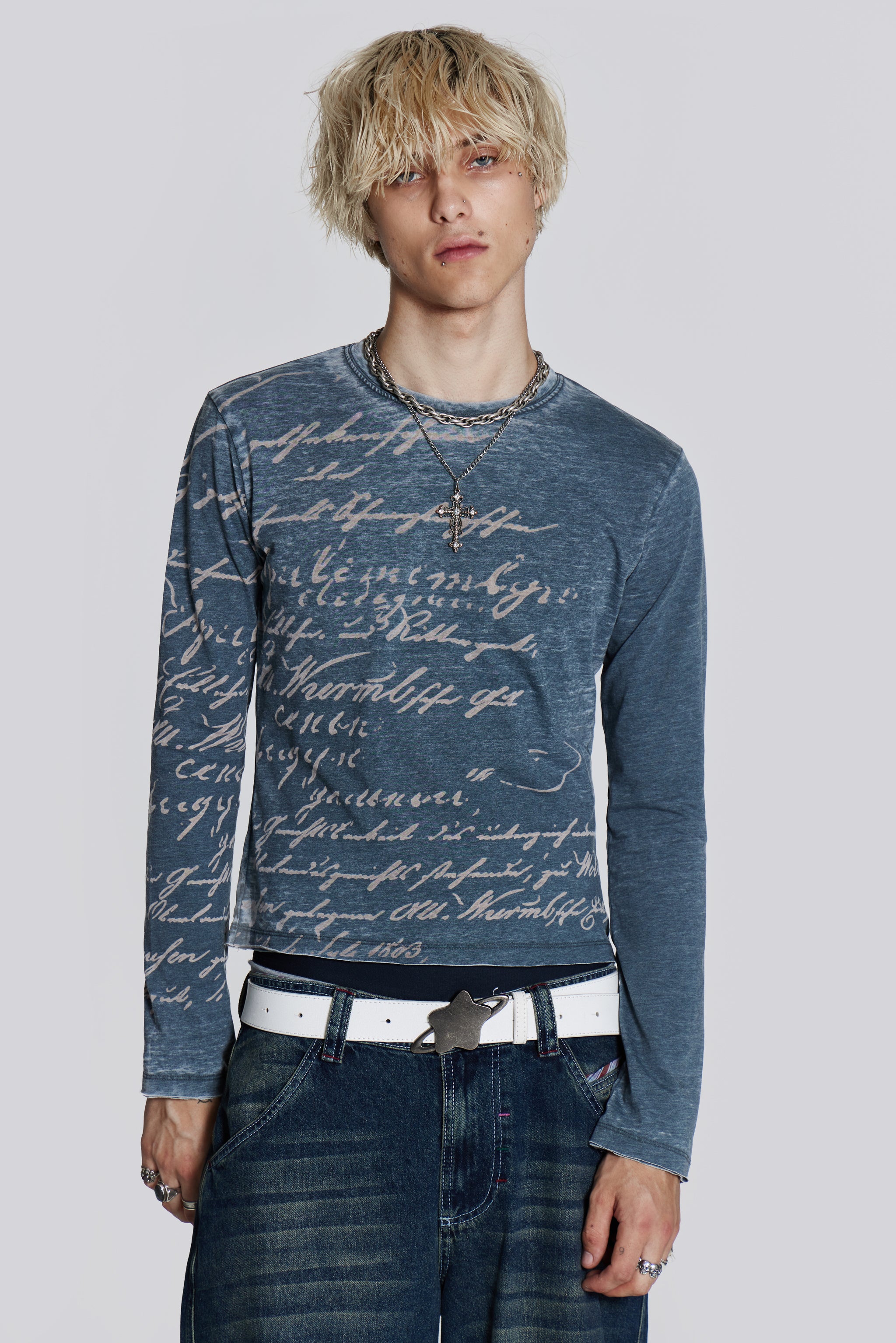 Burnout Handwritten Long Sleeve Tee