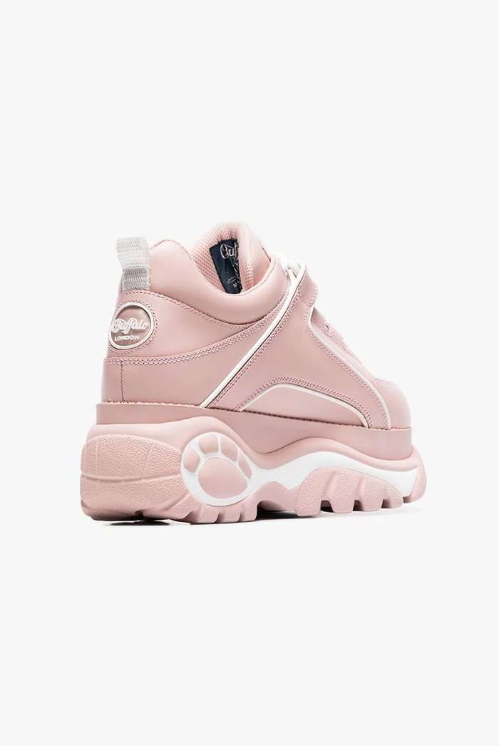 Buffalo London Baby Pink Platform Trainers