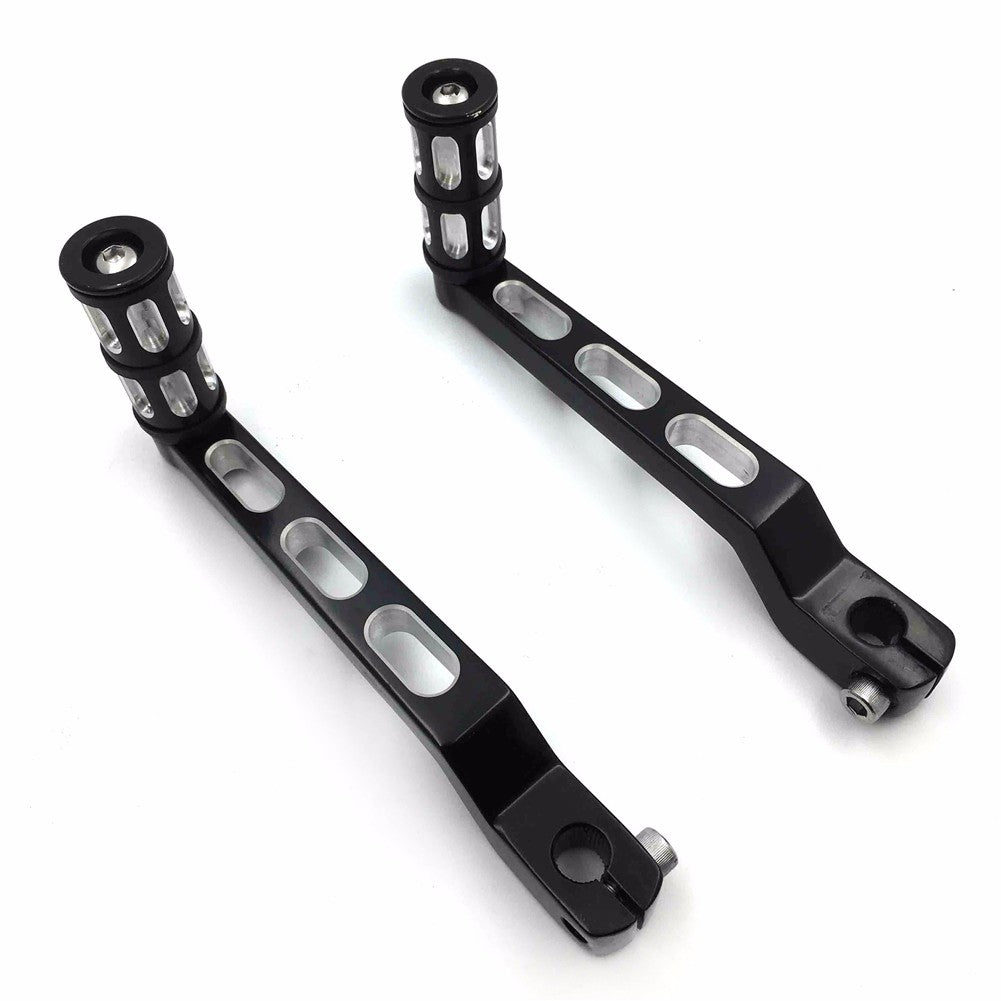 Black Aluminum Heel Toe Shift Levers w/ Shifter Pegs For Harley Davidson Heritage Softail FLST 1986-later Style 009A HTT 