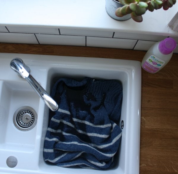 how to hand wash a wool jumper