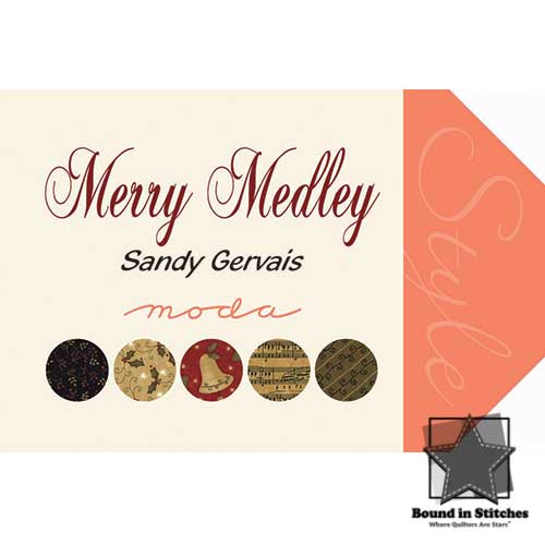 Prewashed* MODA Merry Medley by Sandy Gervais sold by the 12 yard