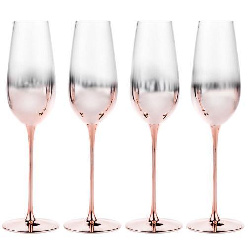 rose gold champagne flutes