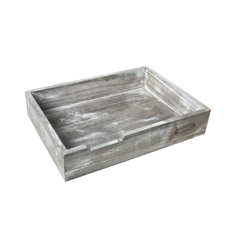 gray wood tray