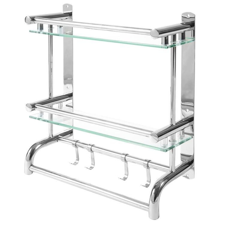 bathroom glass rack