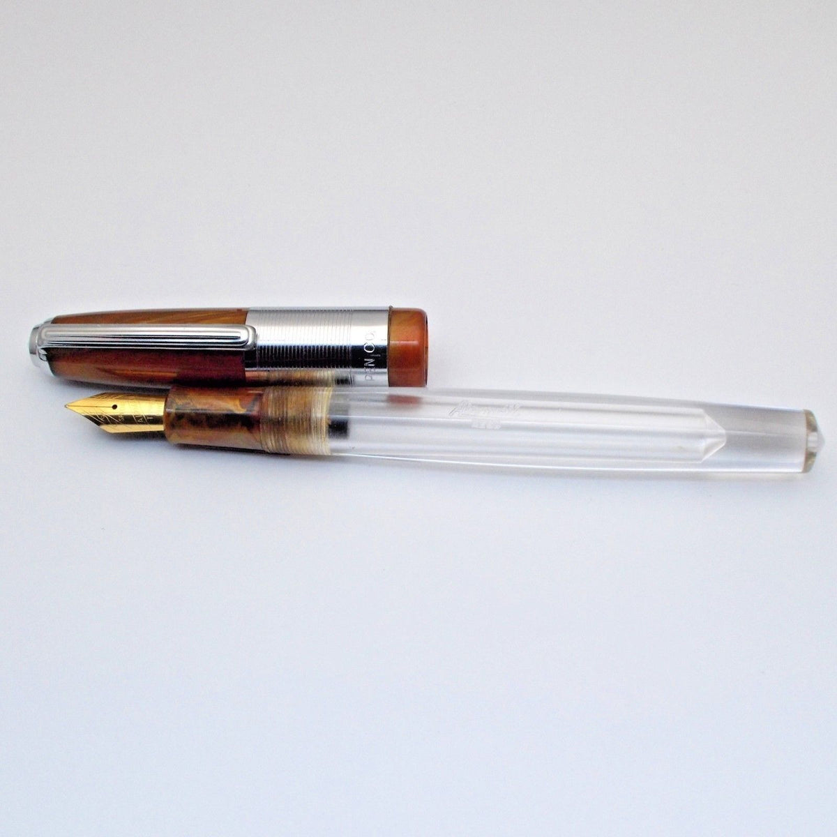 Red Airmail/Wality 71JT Eyedropper Jumbo Acrylic Demonstrator Fountain Pen 