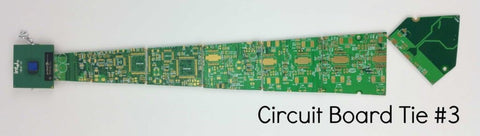 A much straighter edged Circuit Board Tie is displayed on a white background.