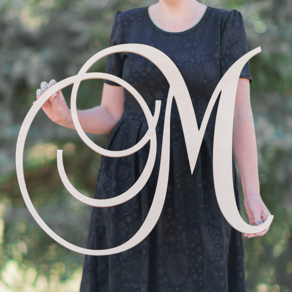 Wooden Monogram Curved Letter Sign - We Make Personalized Wall Decor! – 48 Hour Monogram