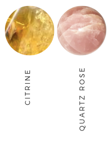 citrine et quartz rose Ô plum Bijoux