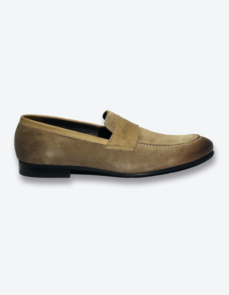 Beige Suede Loafer Shoes – Peyman Umay