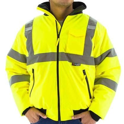 Maxxsel Hi-Vis Neon Yellow Safety Jacket (XS-5XL)