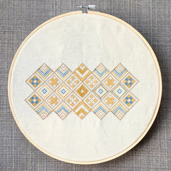 Cross stitch design by Futska. Stitched by lucy Engekls in aurifil thread
