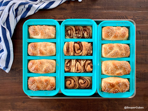challah baked in the souper cubes trays