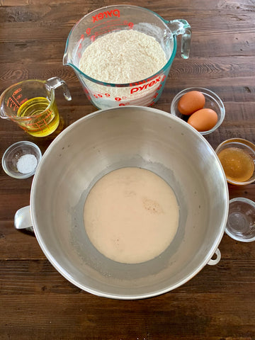 Image of bloomed yeast for challah