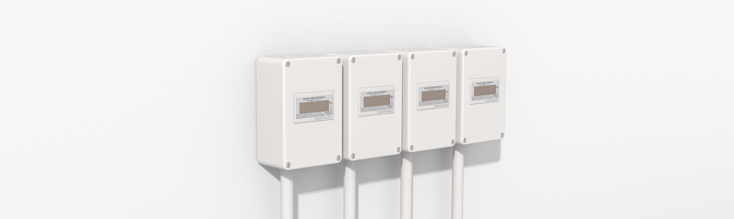 Four kWh meters in Indoor Enclosures