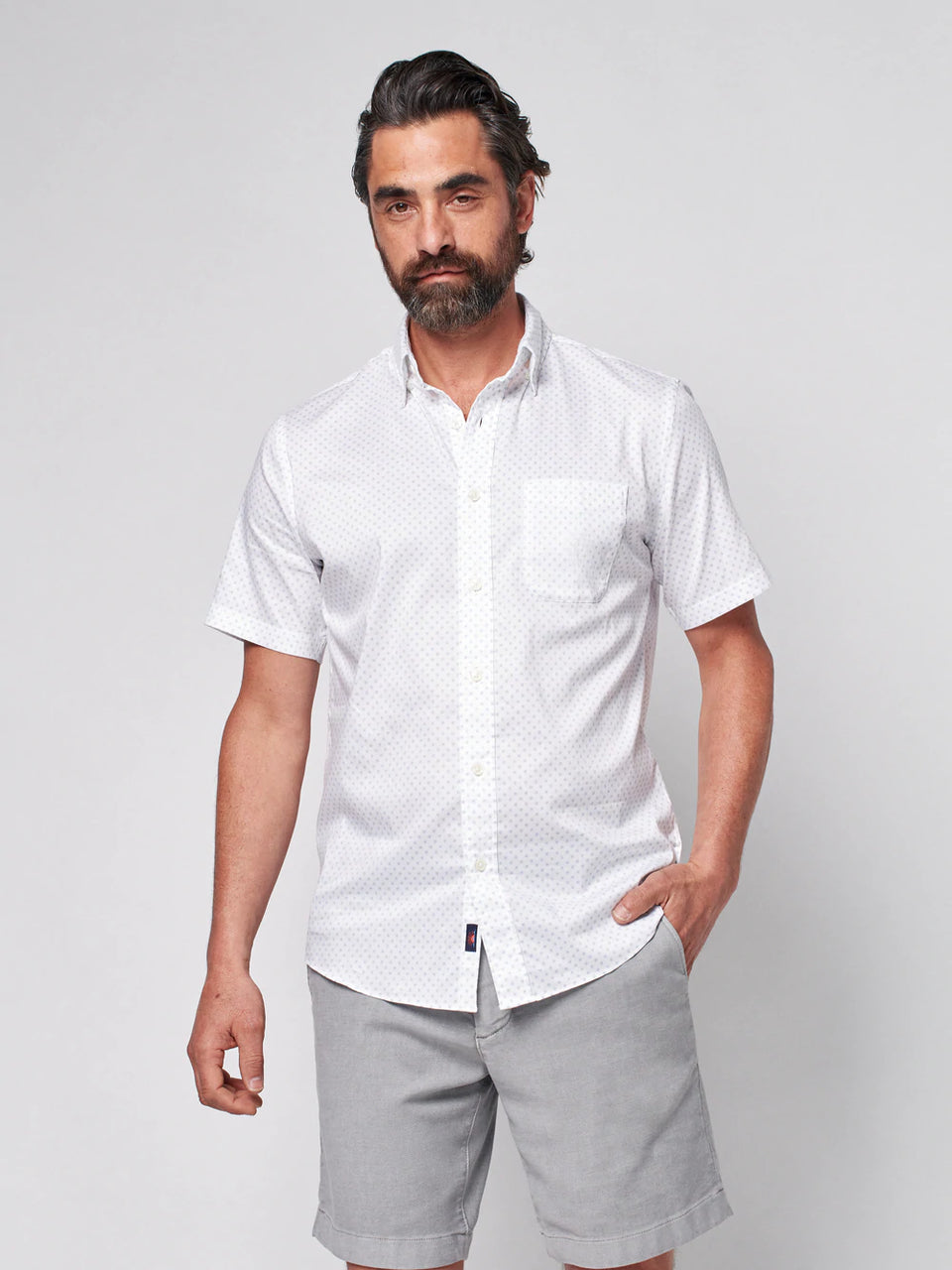 Faherty Short-Sleeve Movement™ Shirt - Mist Sunburst