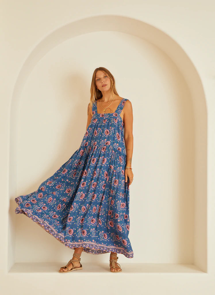 Natalie Martin Jasmine Dress - Vintage Flowers Azure