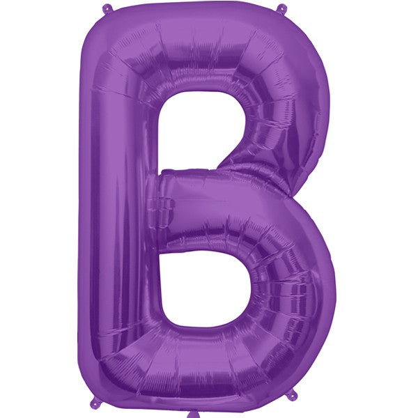 purple letter balloons