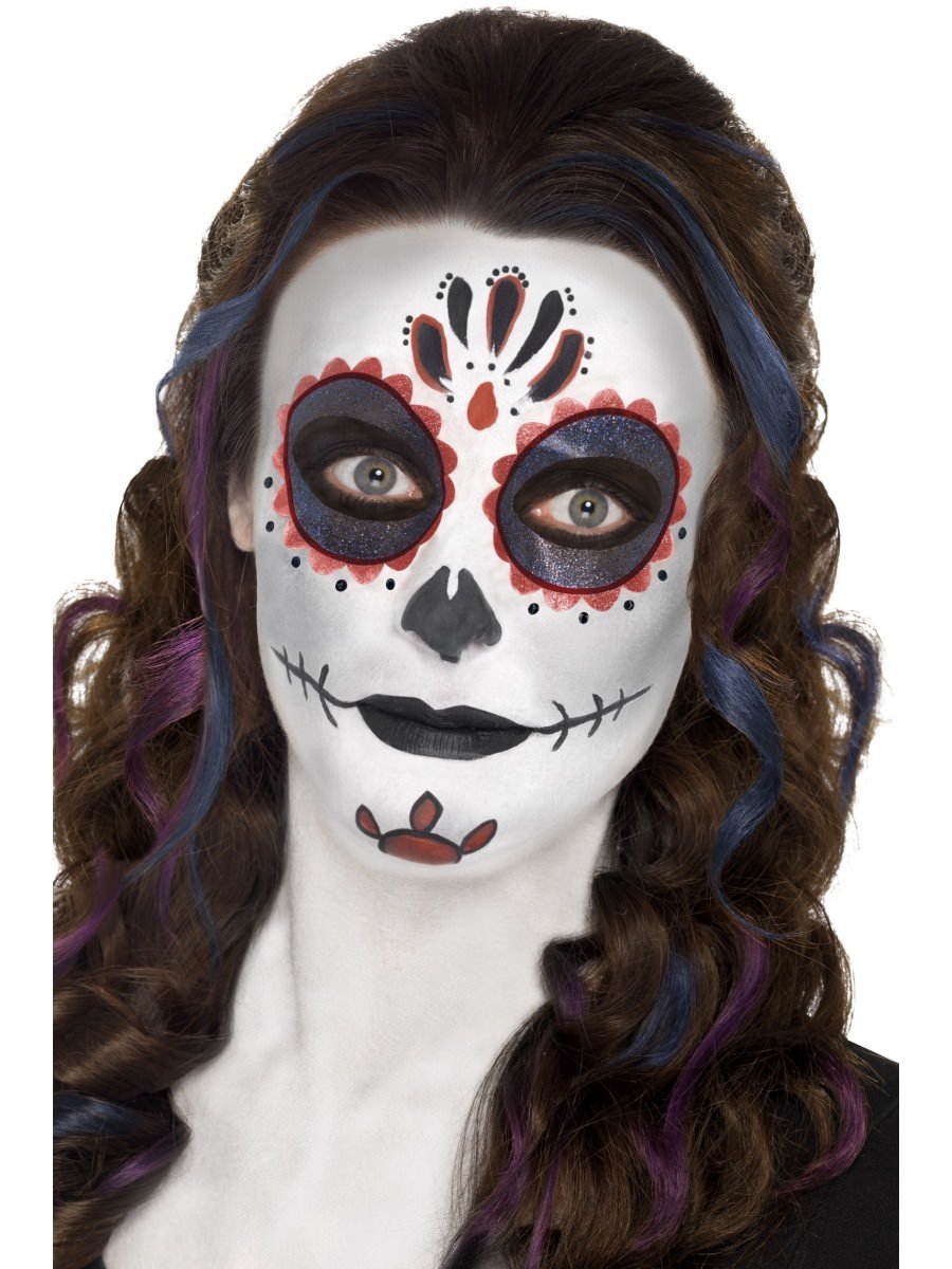 rdc 02 Day of The Dead Face Paint Makeup Kit and Female Costume Accessories 