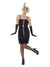 Flapper Costume, Black, with Short Dress