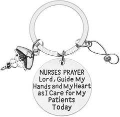 nurse prayer keychain - nurse gift
