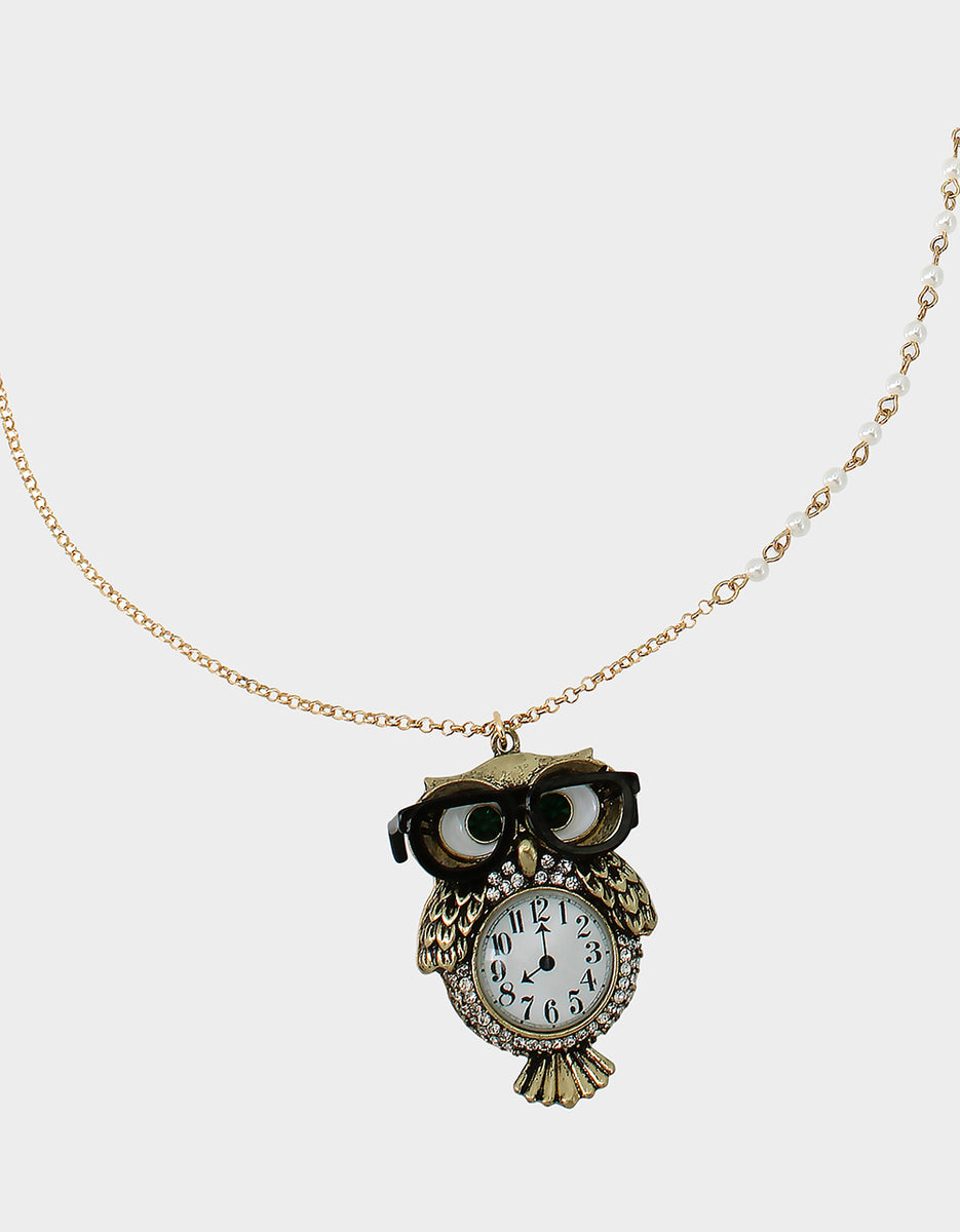 $35 Betsey Johnson 2015 Holiday  Gift Collection Owl Necklace E9 