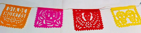 mini day of the dead Papel Picado banner