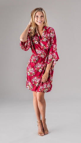 Burgundy Bridesmaid Robe