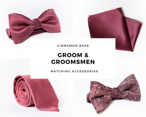 men's cinnamon rose wedding accessories