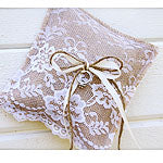 Burlap and Lace Pillow