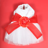 Madeleine Dog Dress With Red Sash | Chloe Cole Pet Couture